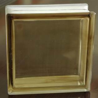 Bloque de vidrio transparente marrón